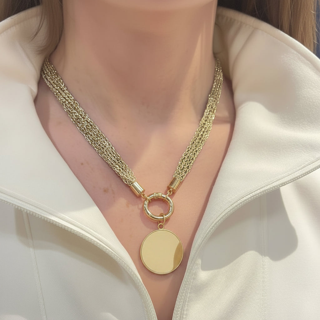 Gold Mesh Necklace