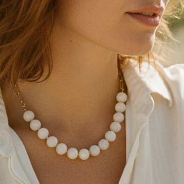 The Very Big White Stone Necklace
