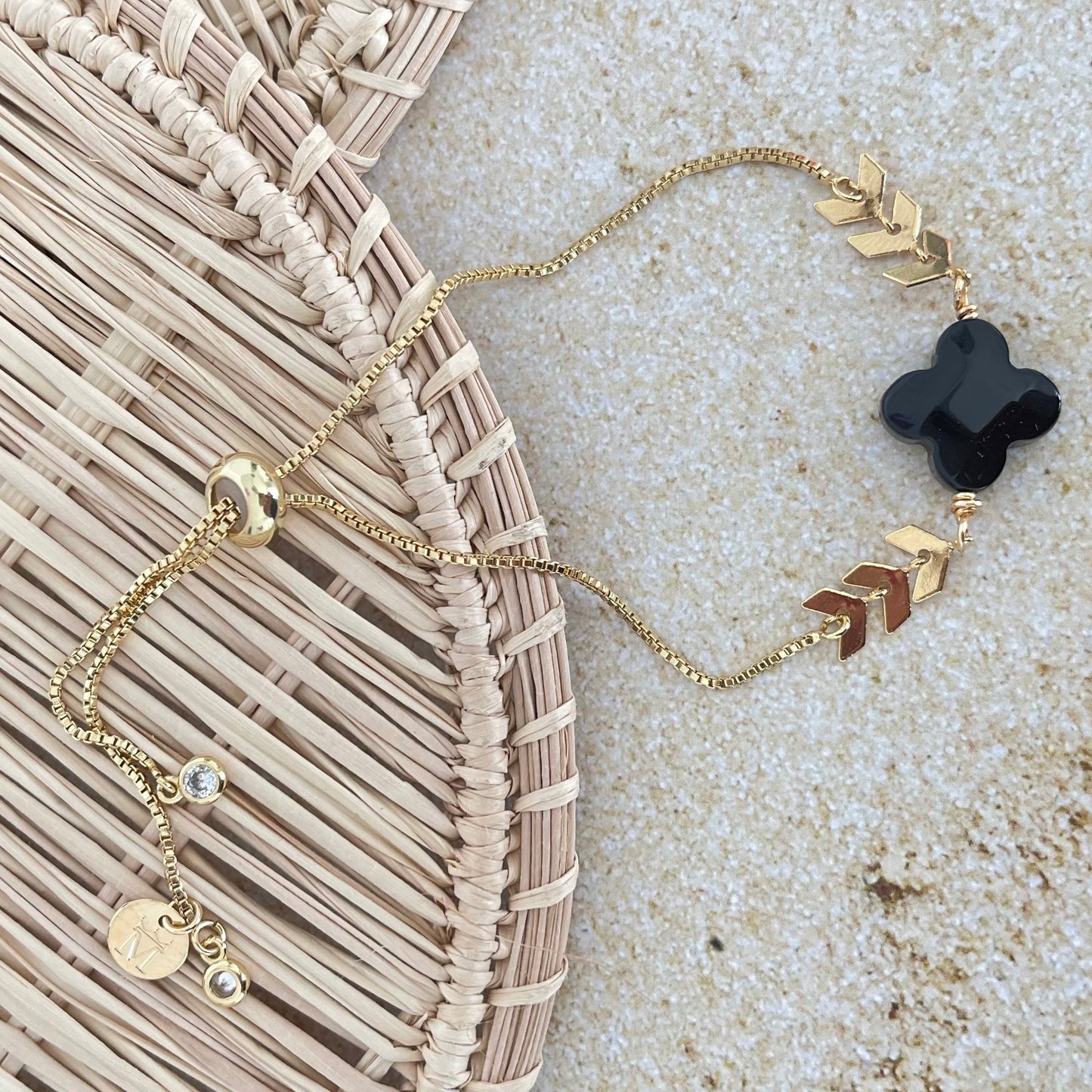 Onyx & Spike Bracelet