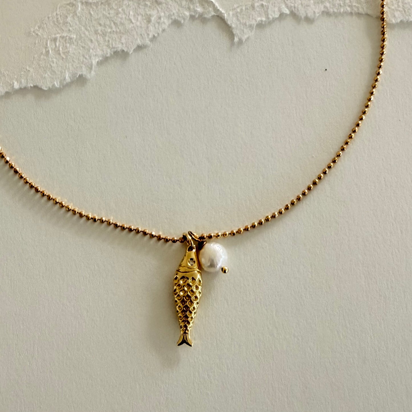 Pearl Fish Necklace