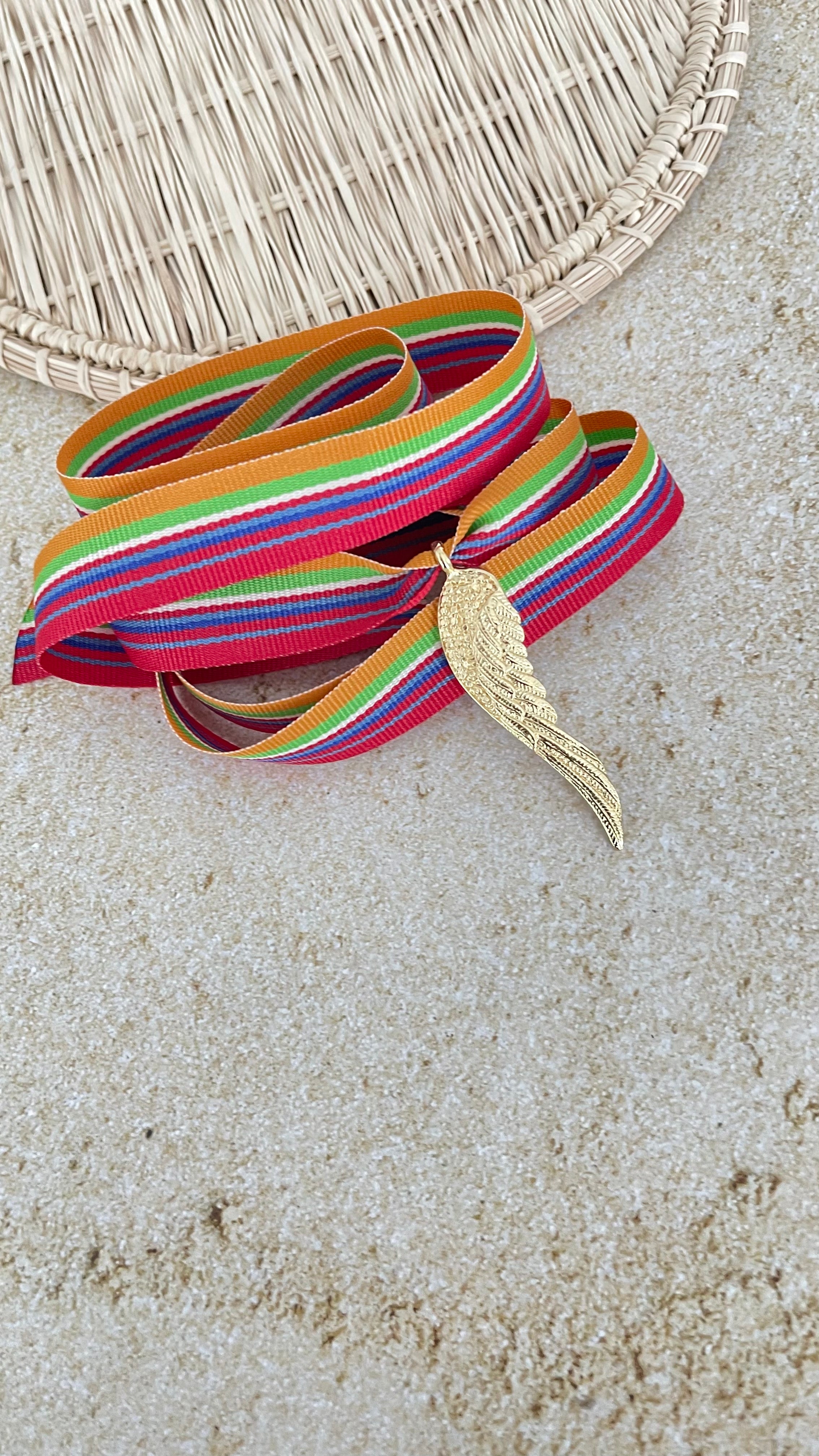 Ribbon Wing Mid Necklace & Bracelet