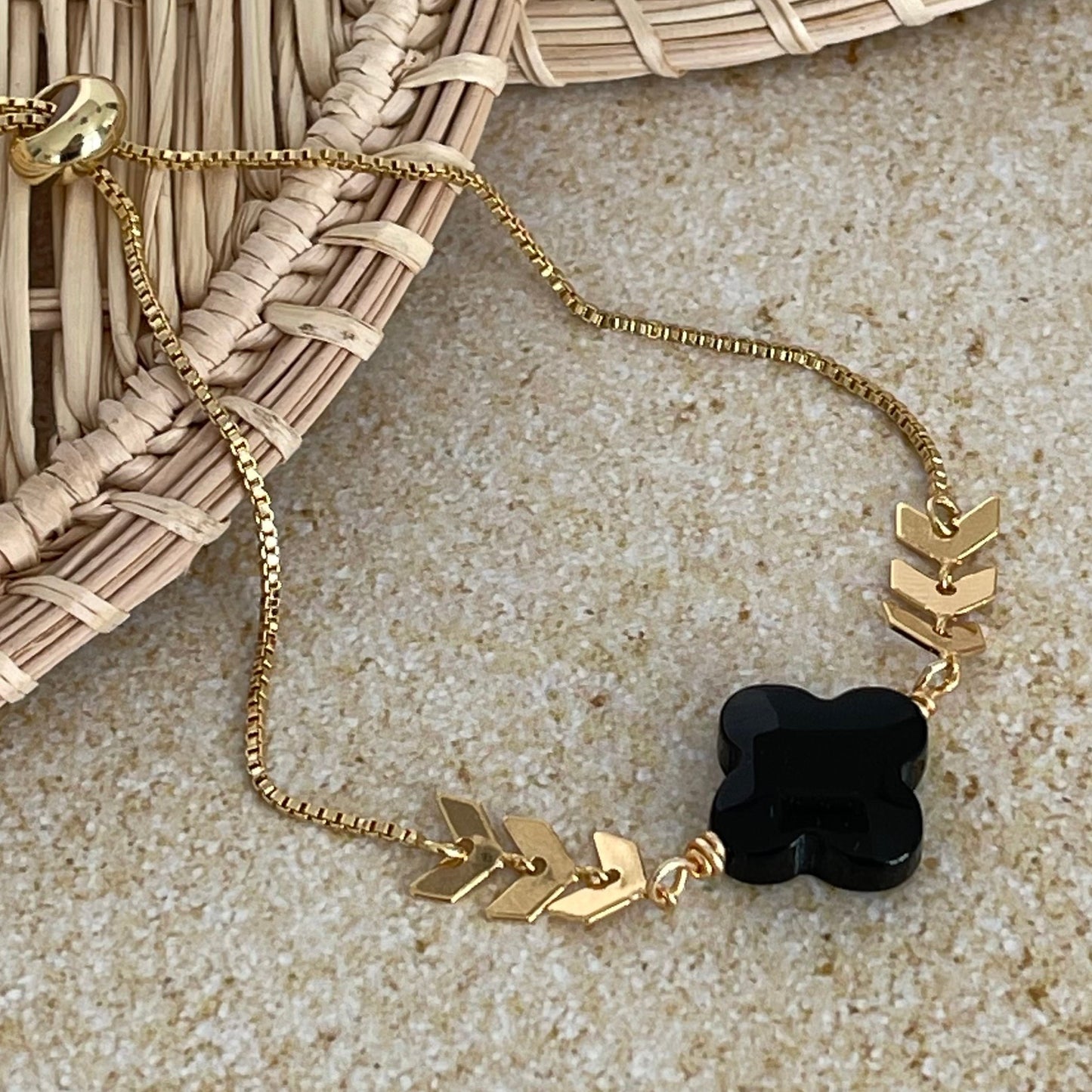 Onyx & Spike Bracelet