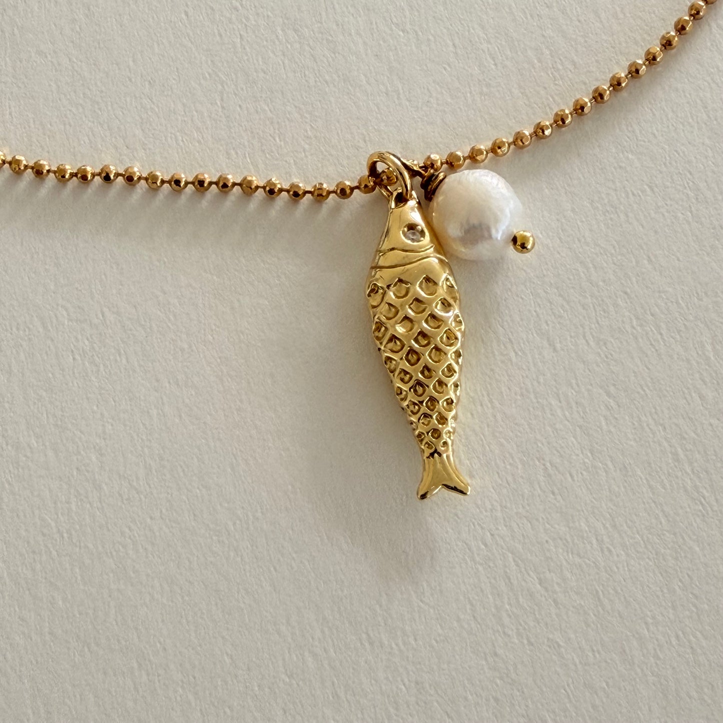 Pearl Fish Necklace