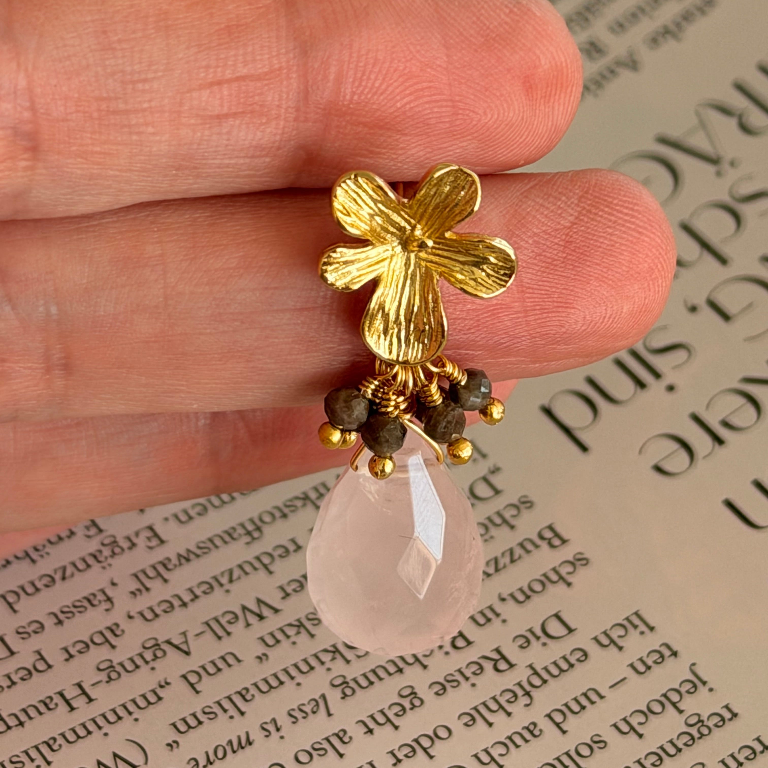 Light Pink Flower Earrings