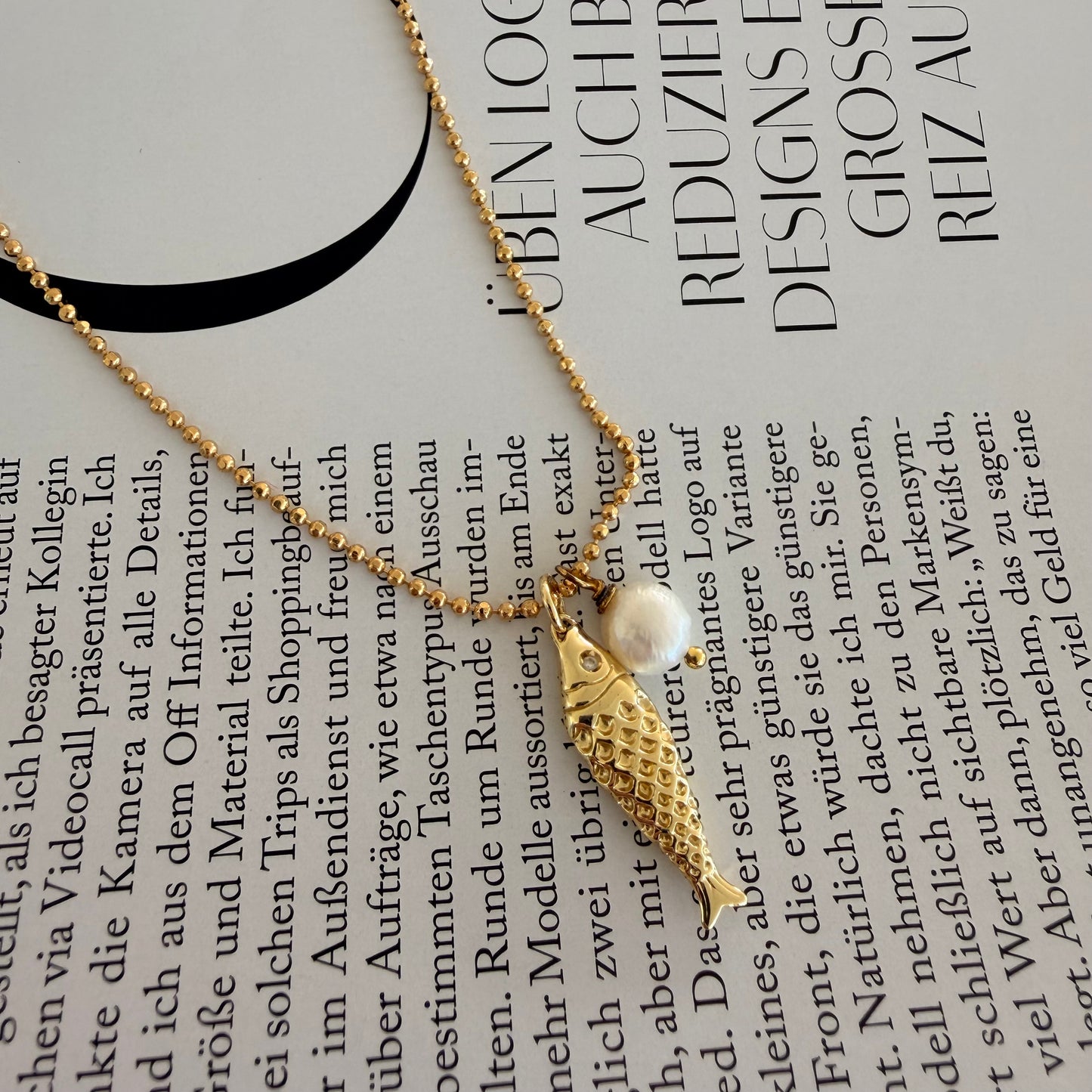 Pearl Fish Necklace