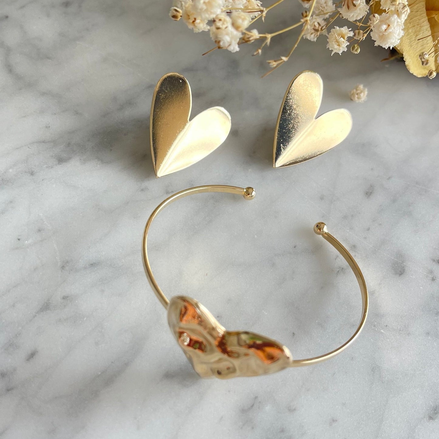 Heart Bangle Bracelet
