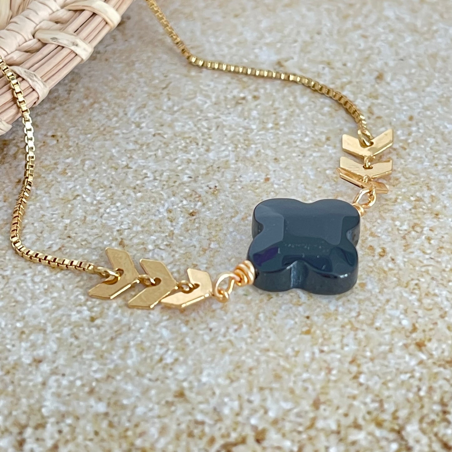 Onyx & Spike Bracelet