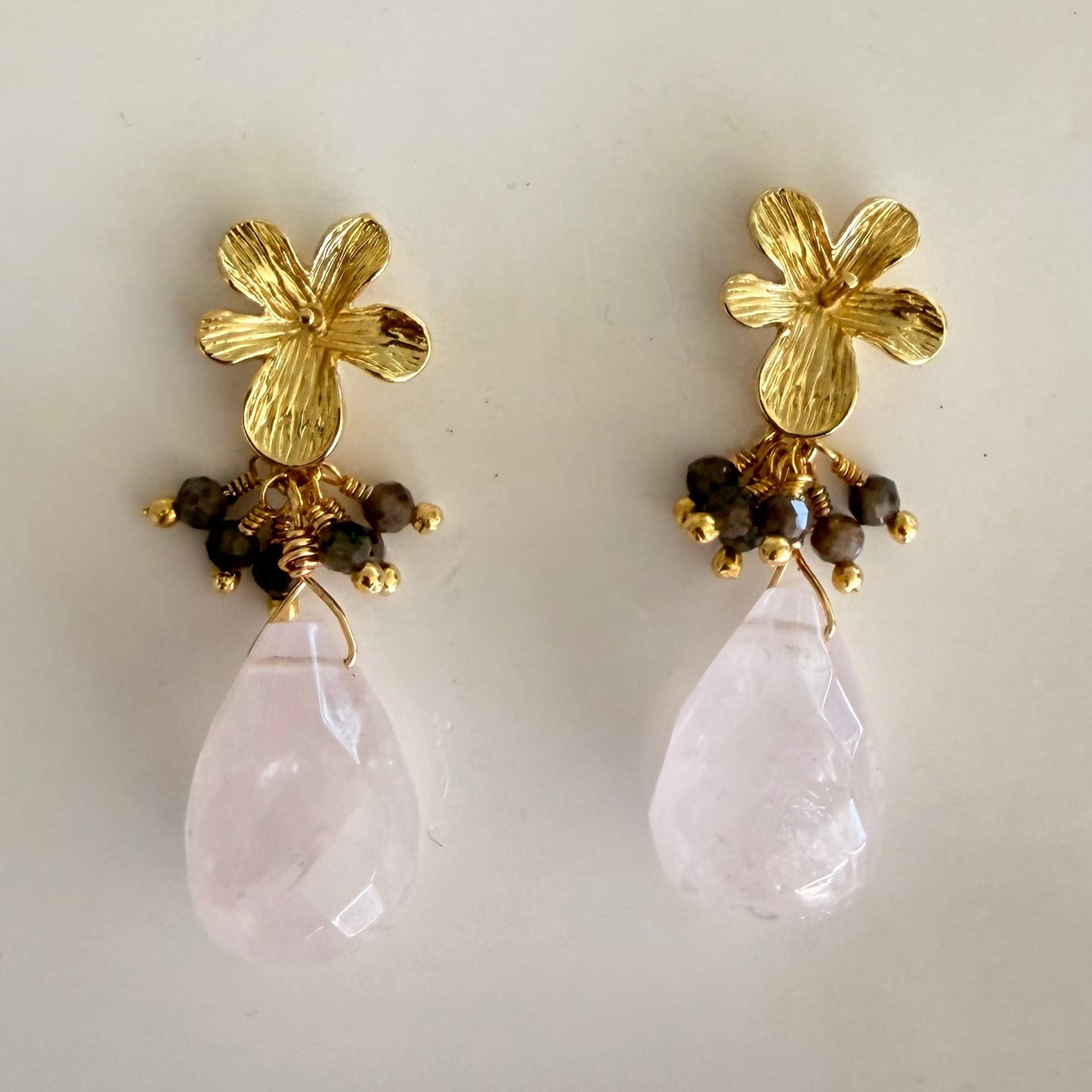 Light Pink Flower Earrings