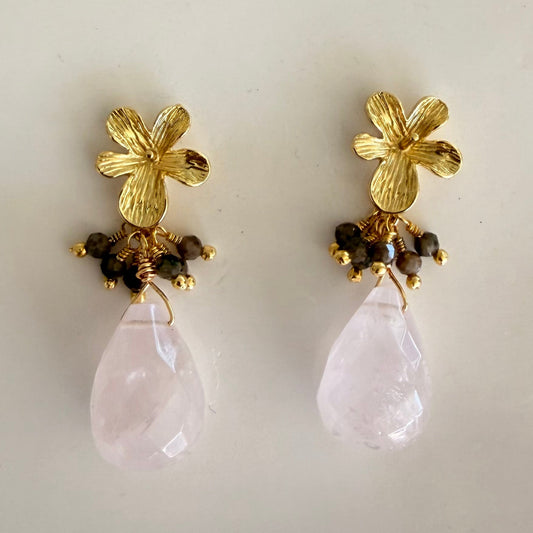Light Pink Flower Earrings