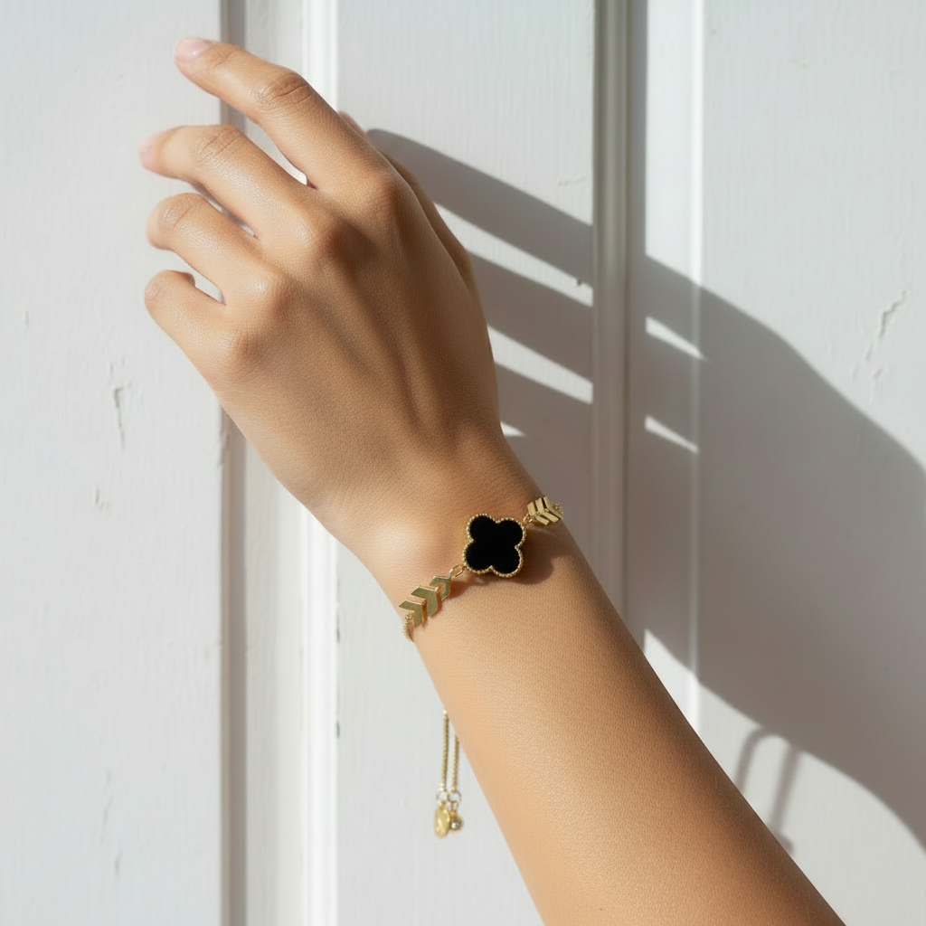 Onyx & Spike Bracelet