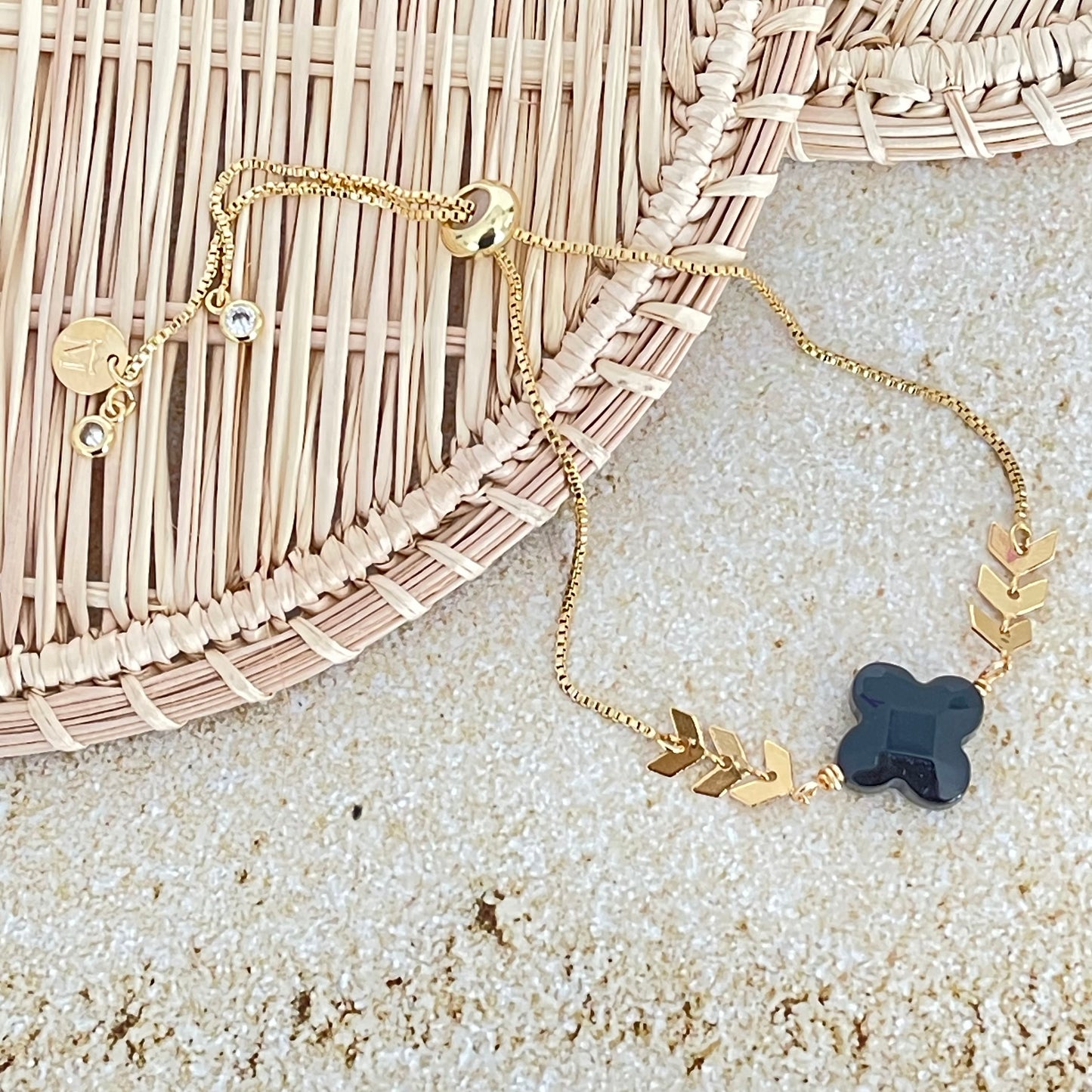 Onyx & Spike Bracelet