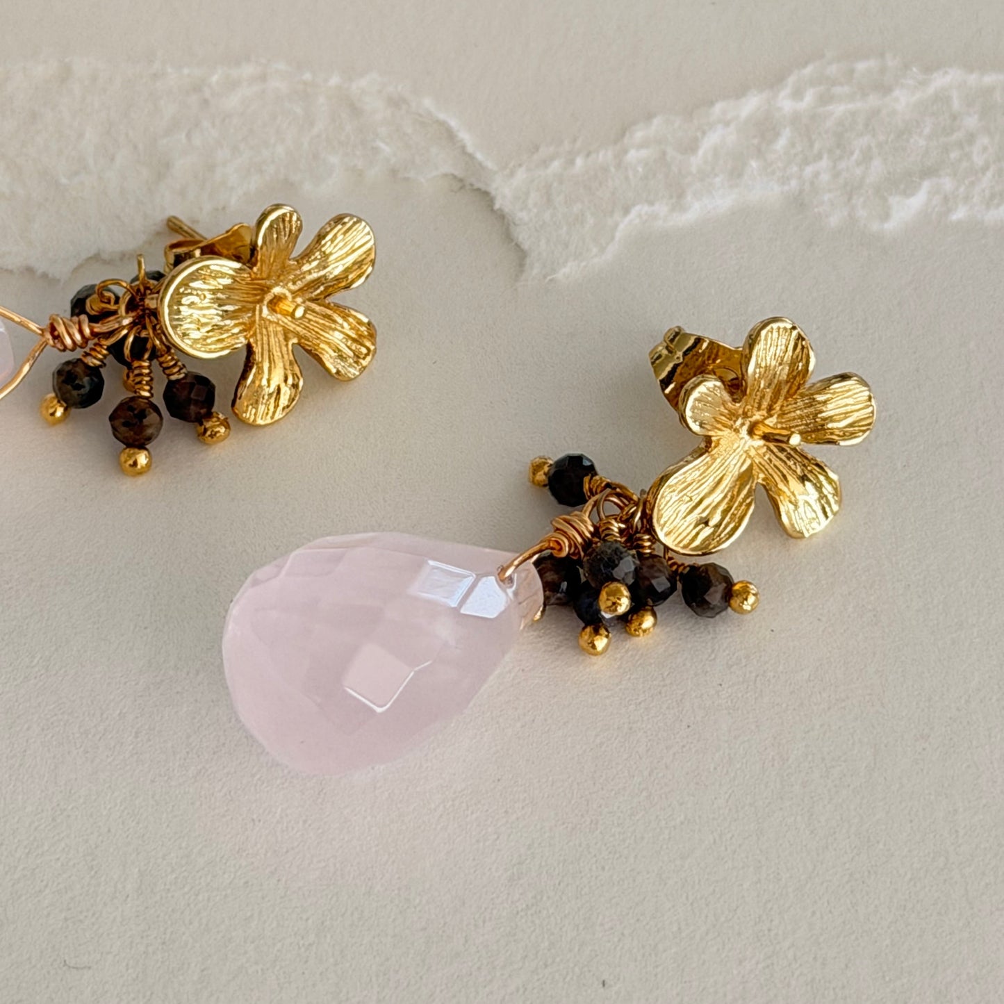 Light Pink Flower Earrings