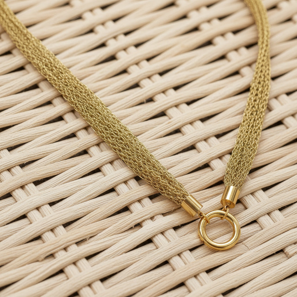 Gold Mesh Necklace