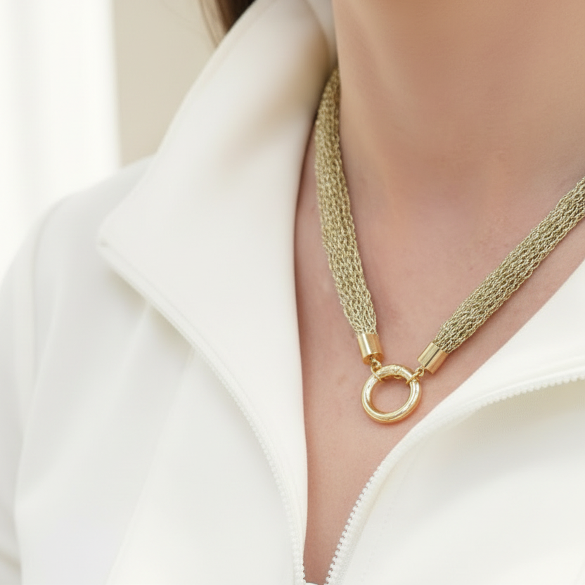 Gold Mesh Necklace