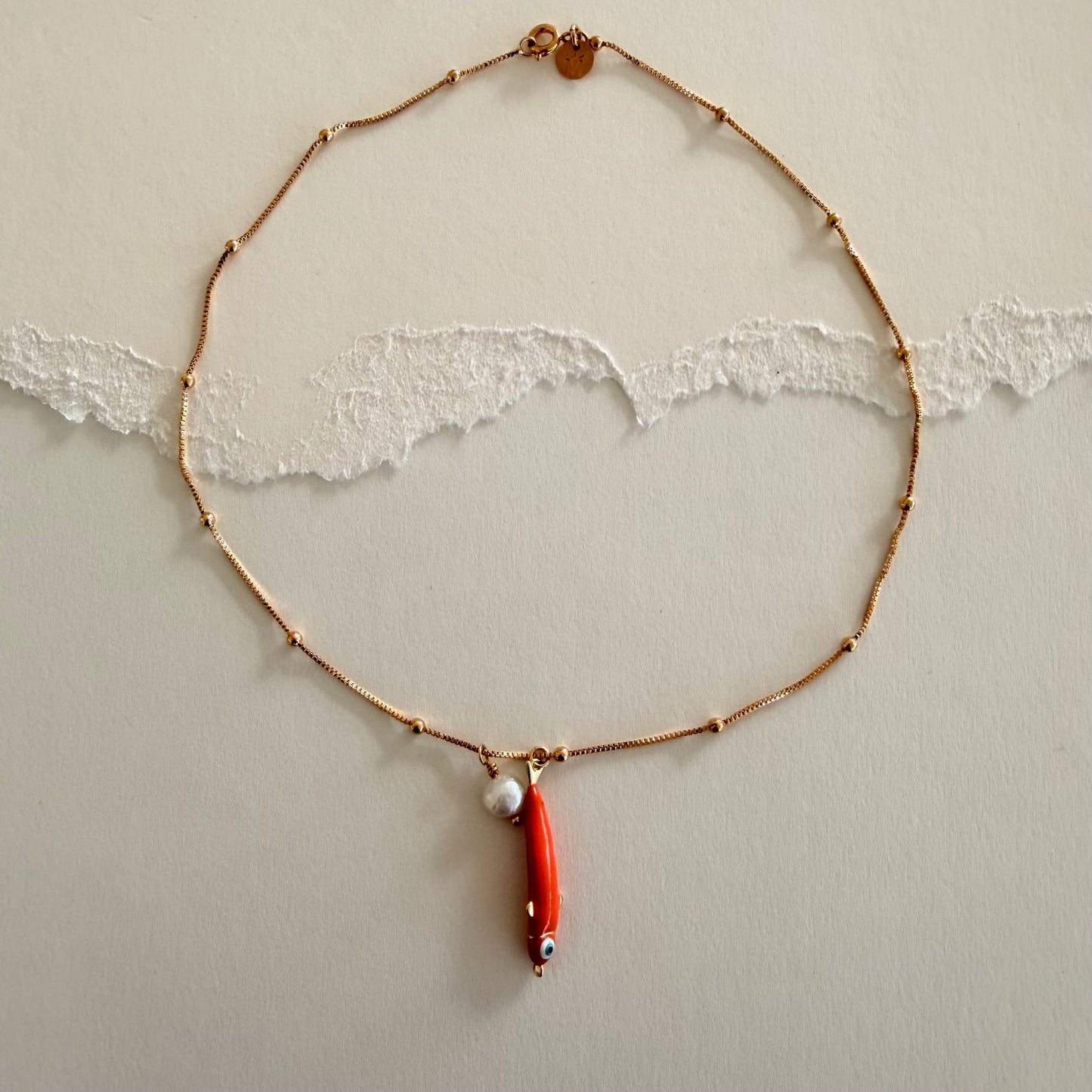 Orange Fish Necklace
