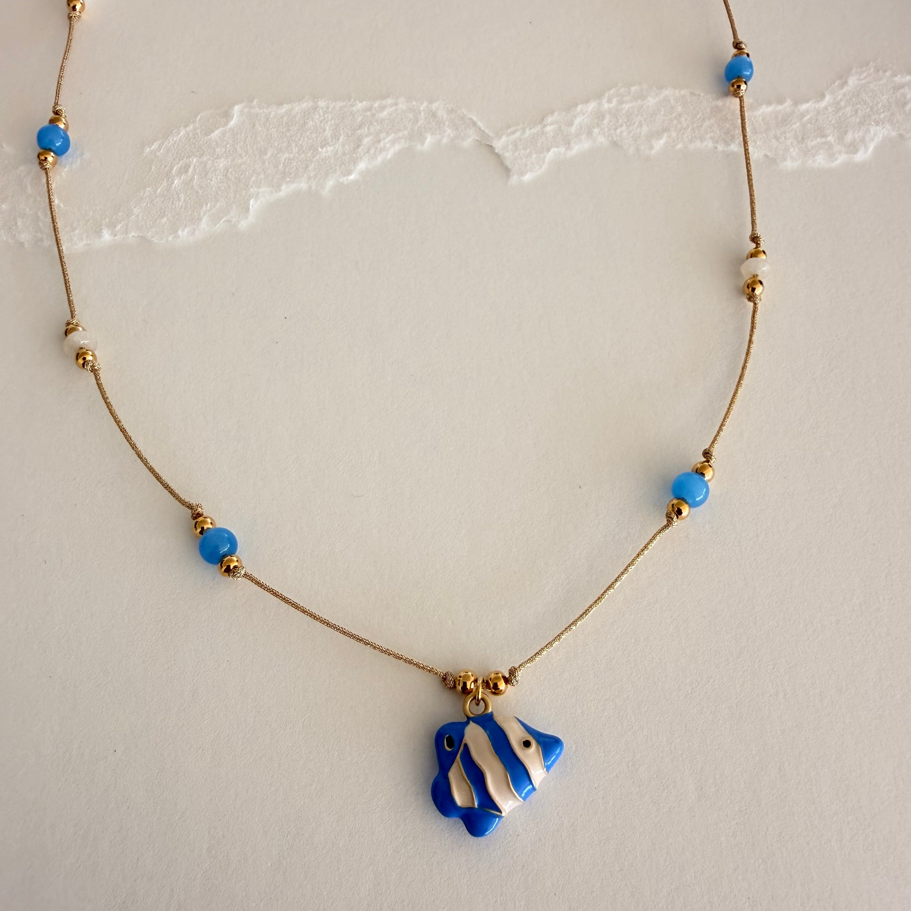 Light Blue Fish Necklace