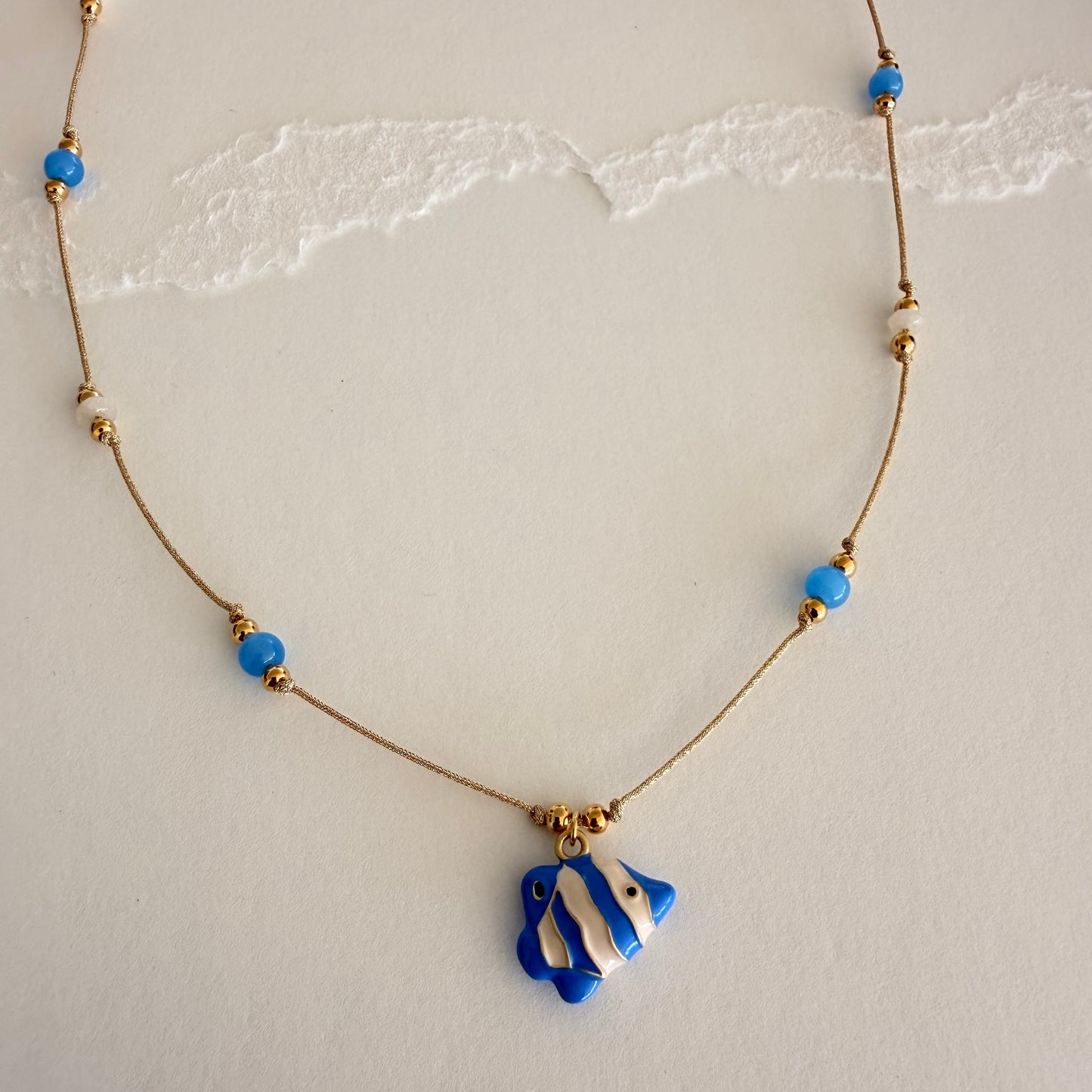 Light Blue Fish Necklace
