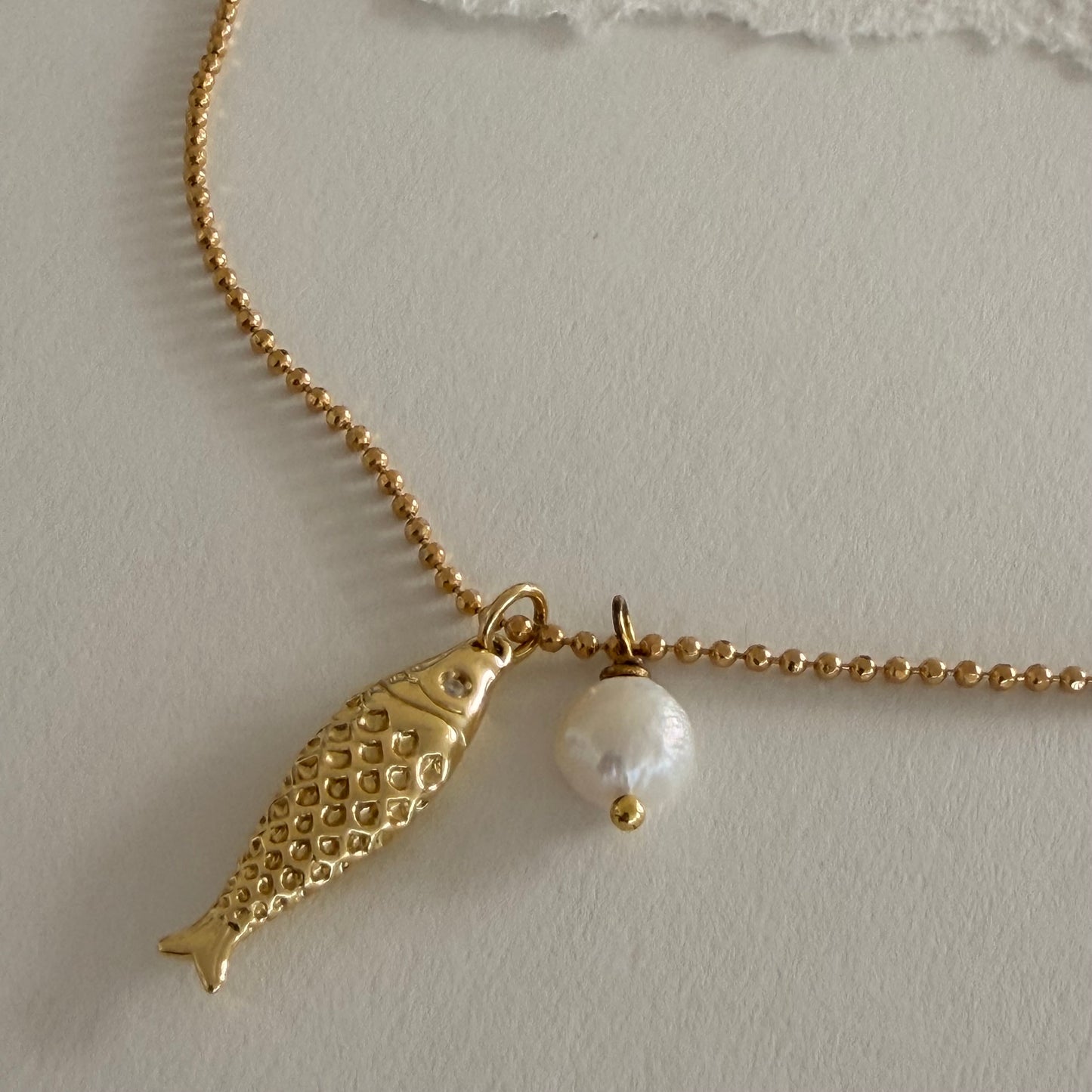 Pearl Fish Necklace