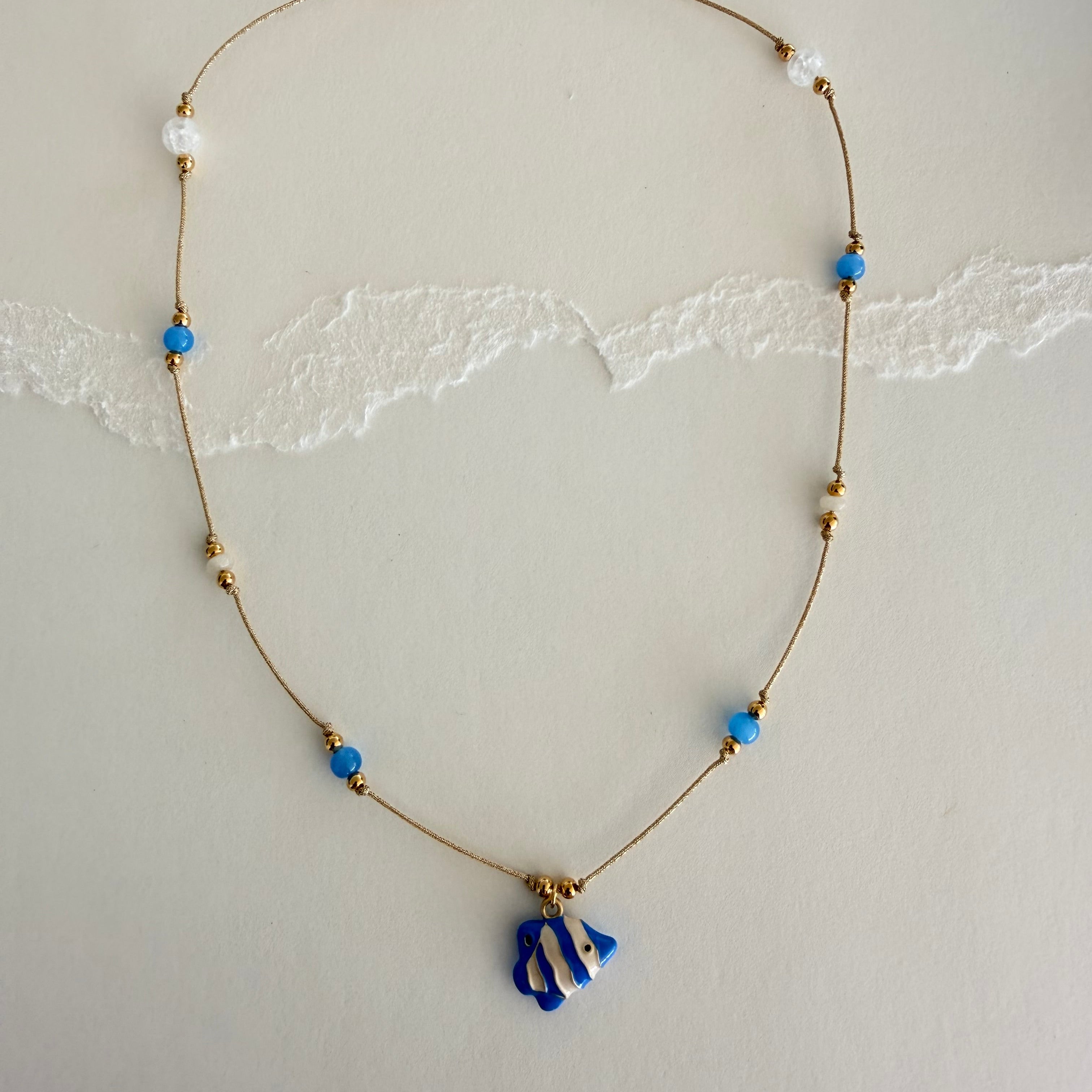 Light Blue Fish Necklace