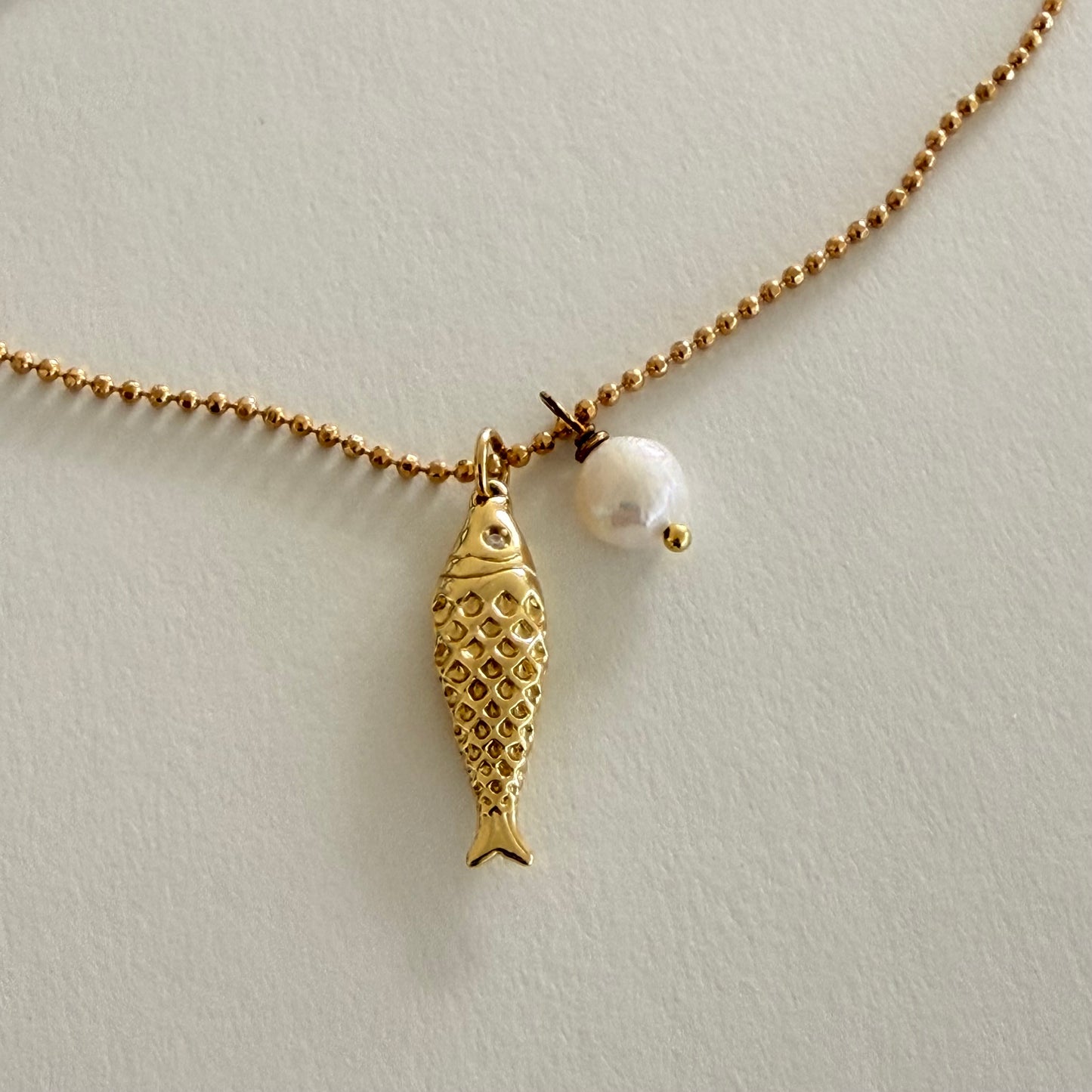 Pearl Fish Necklace