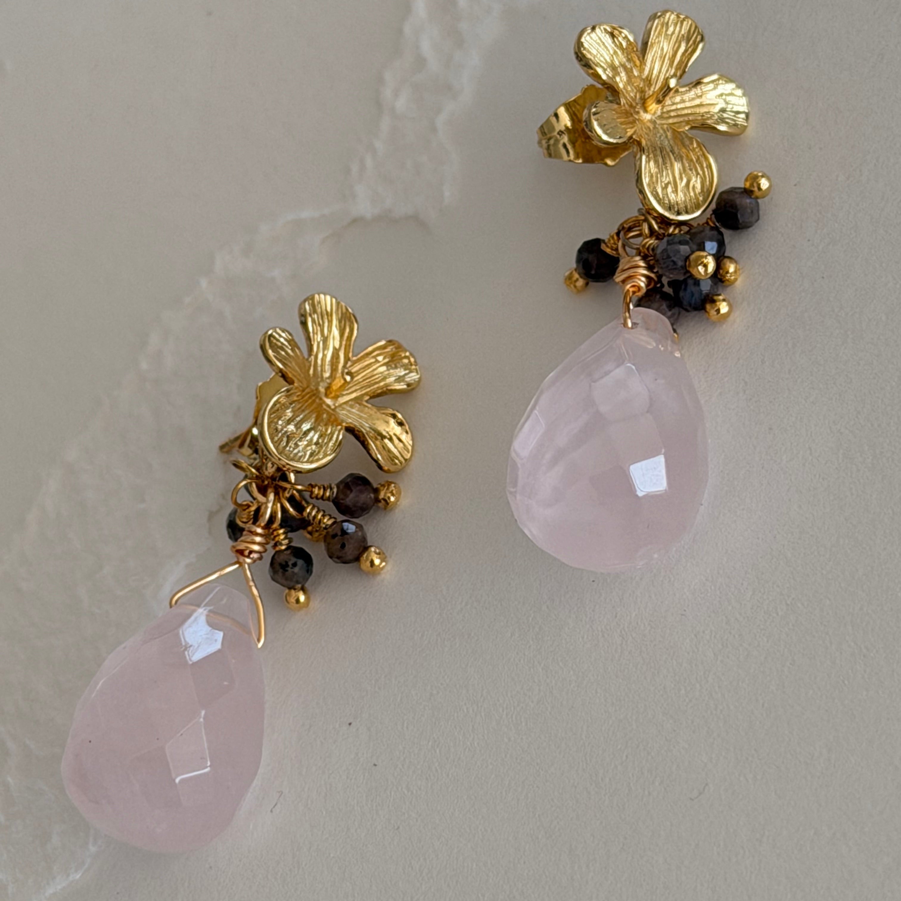 Light Pink Flower Earrings
