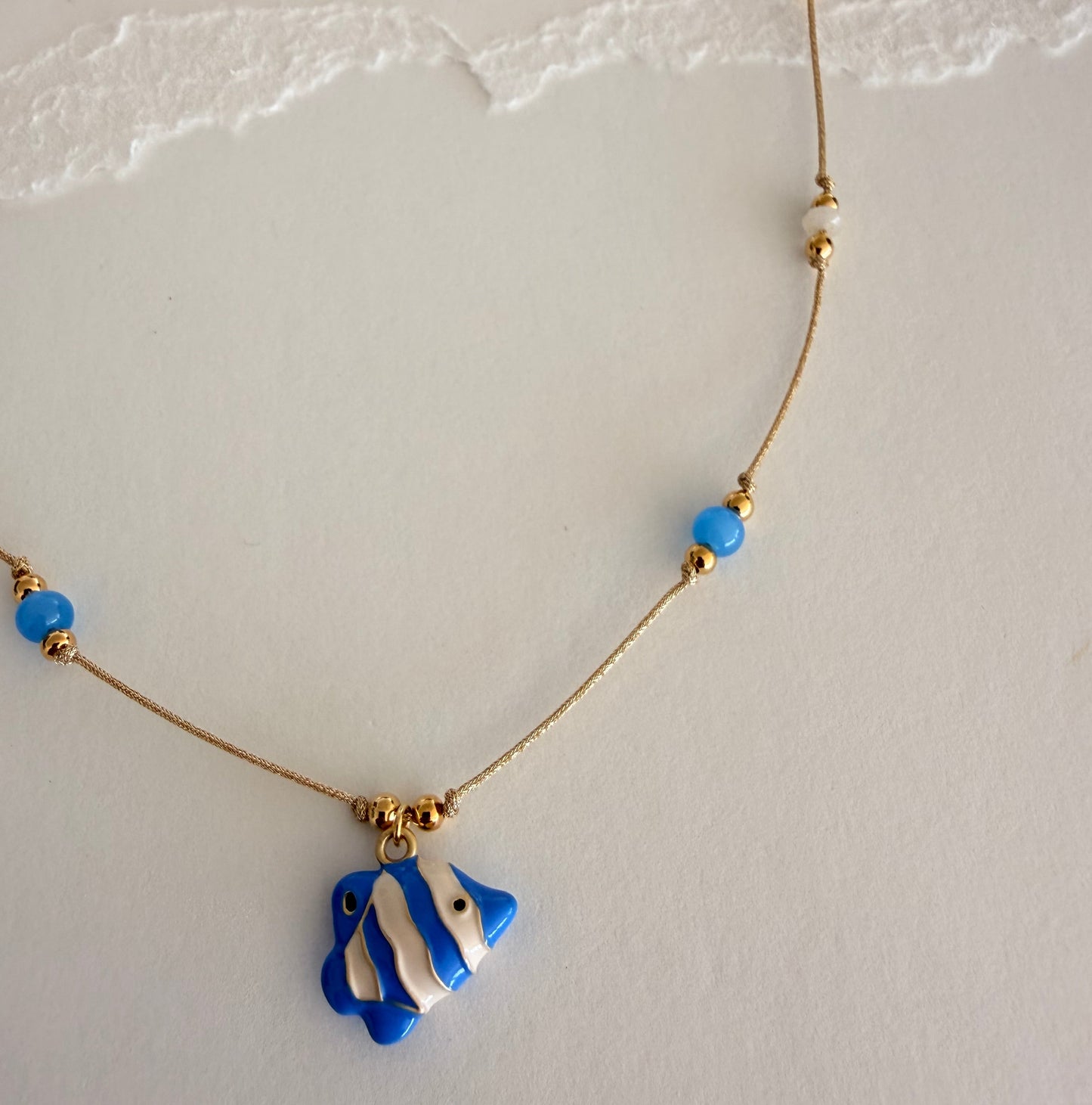 Light Blue Fish Necklace
