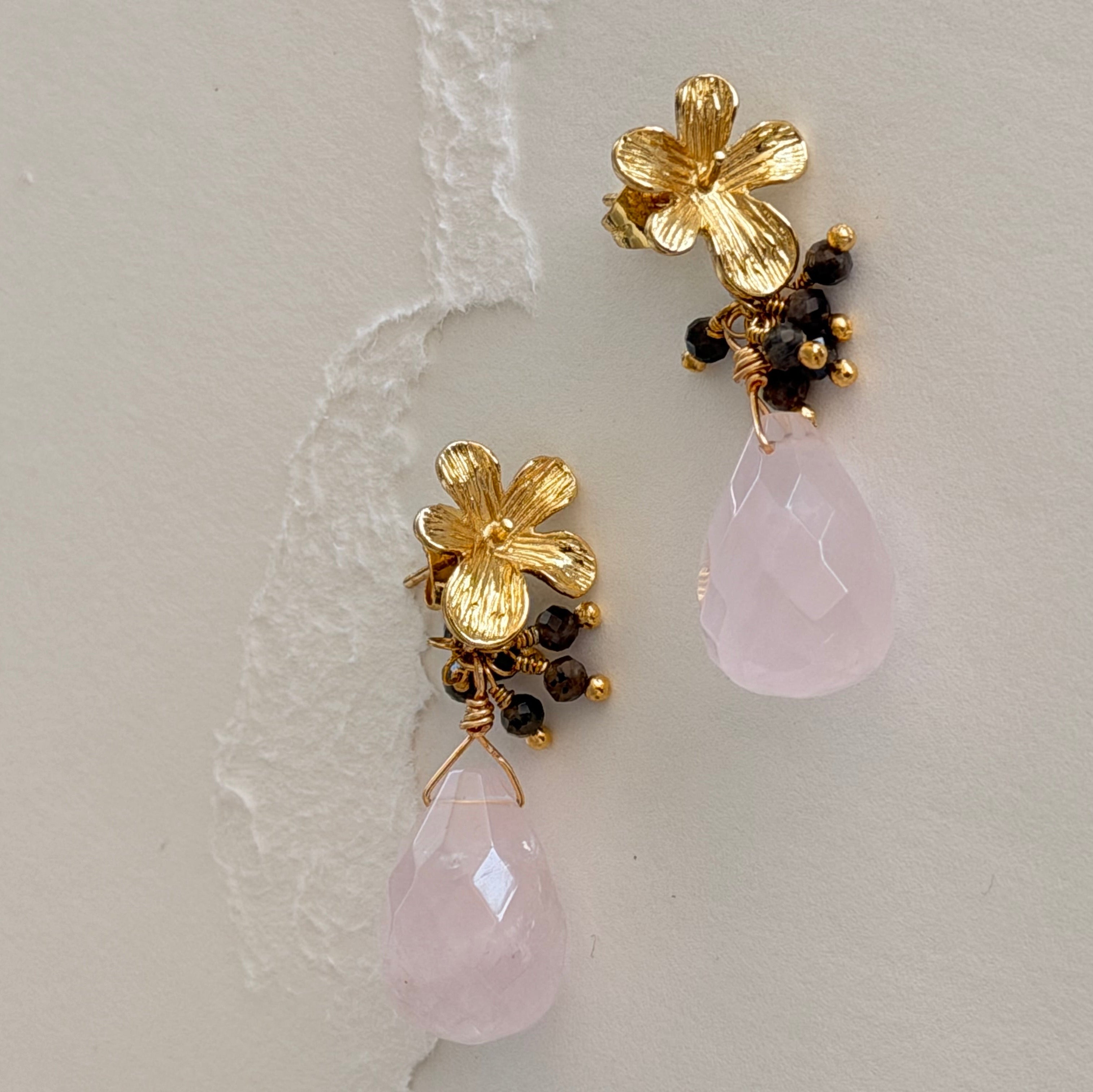 Light Pink Flower Earrings