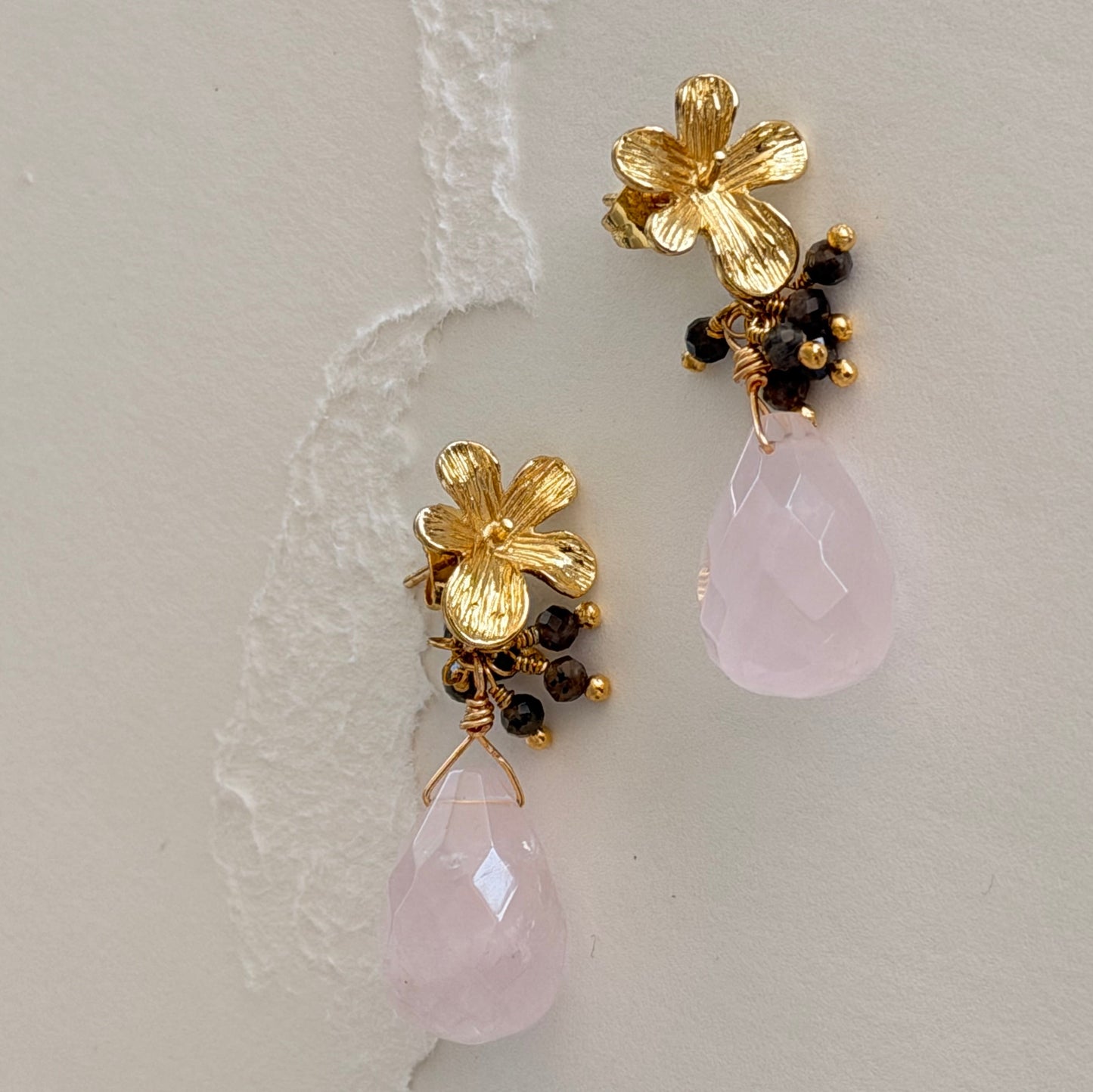 Light Pink Flower Earrings