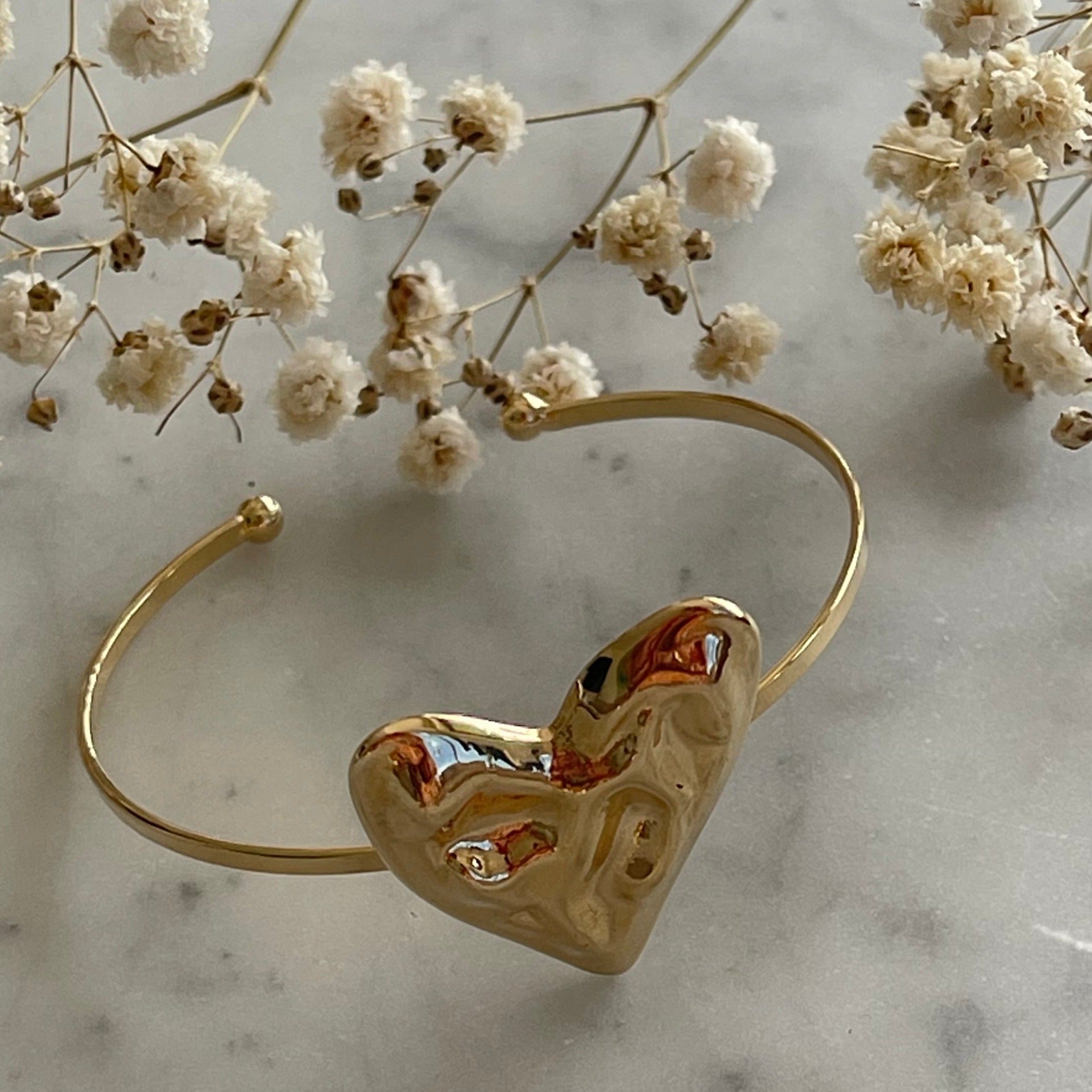 Heart Bangle Bracelet