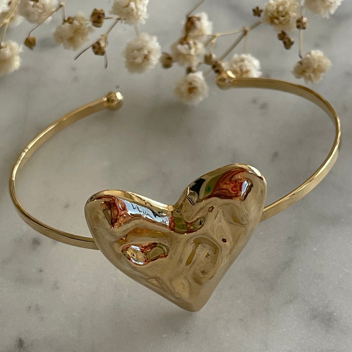 Heart Bangle Bracelet