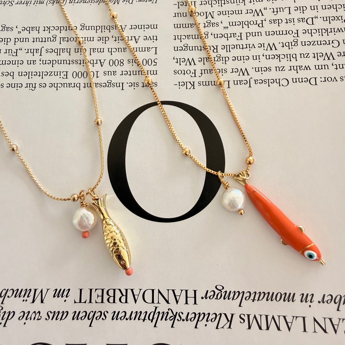 Orange Fish Necklace