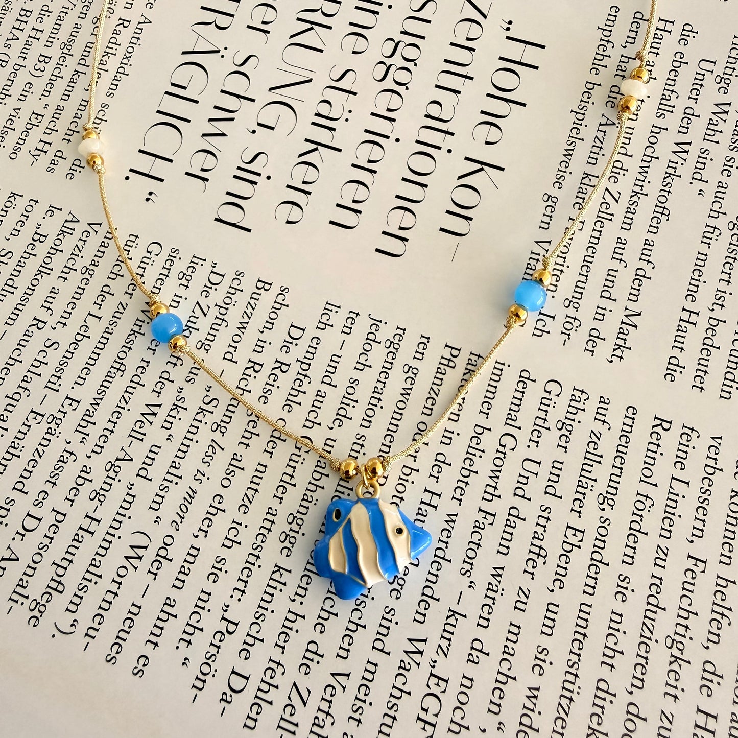 Light Blue Fish Necklace