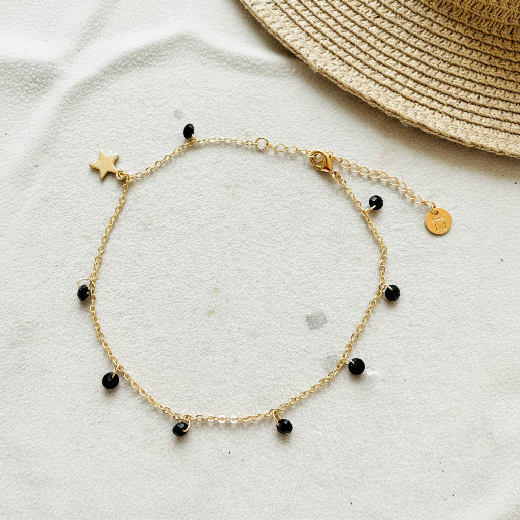 Star & Black Ancklet