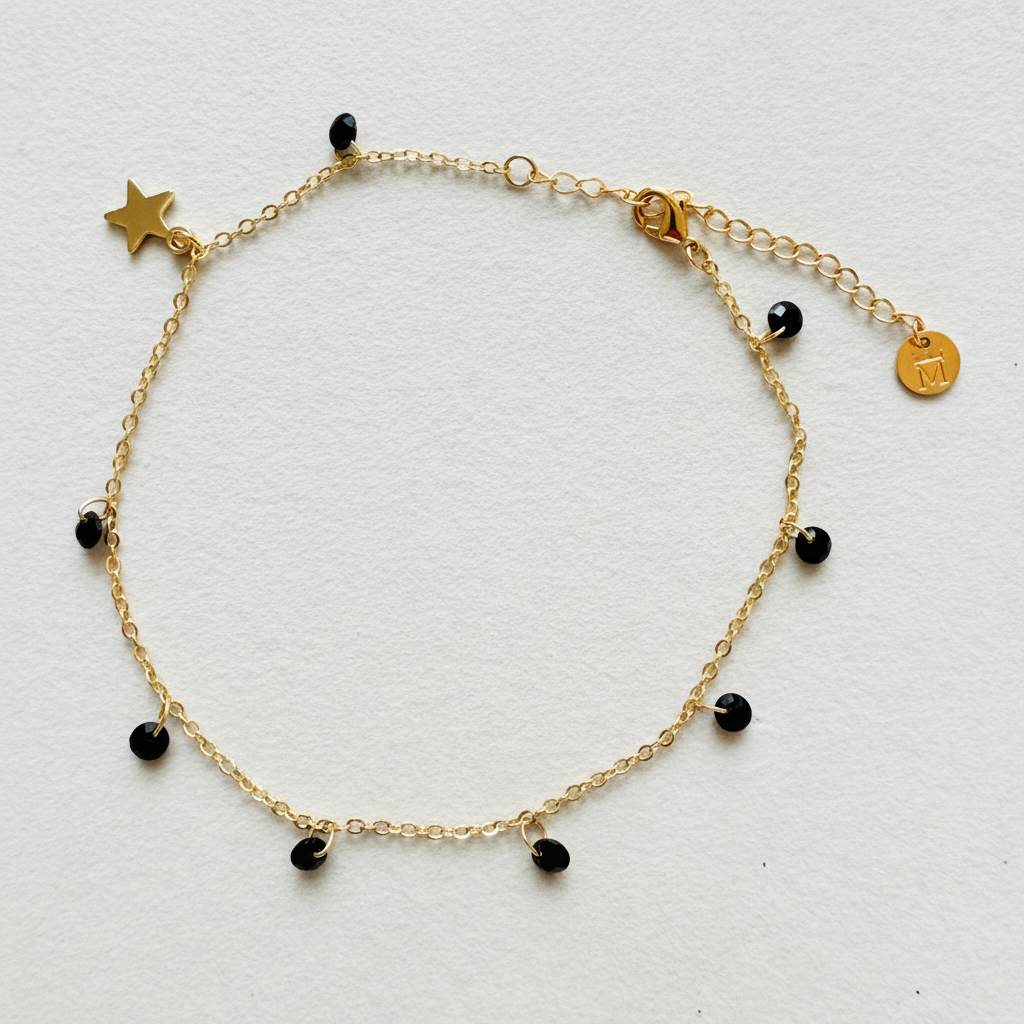 Star & Black Ancklet