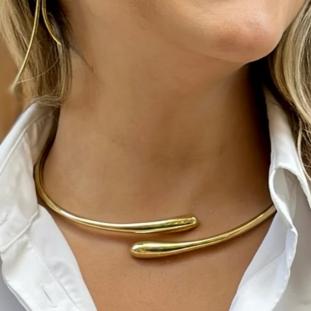 Crossed Choker Necklace