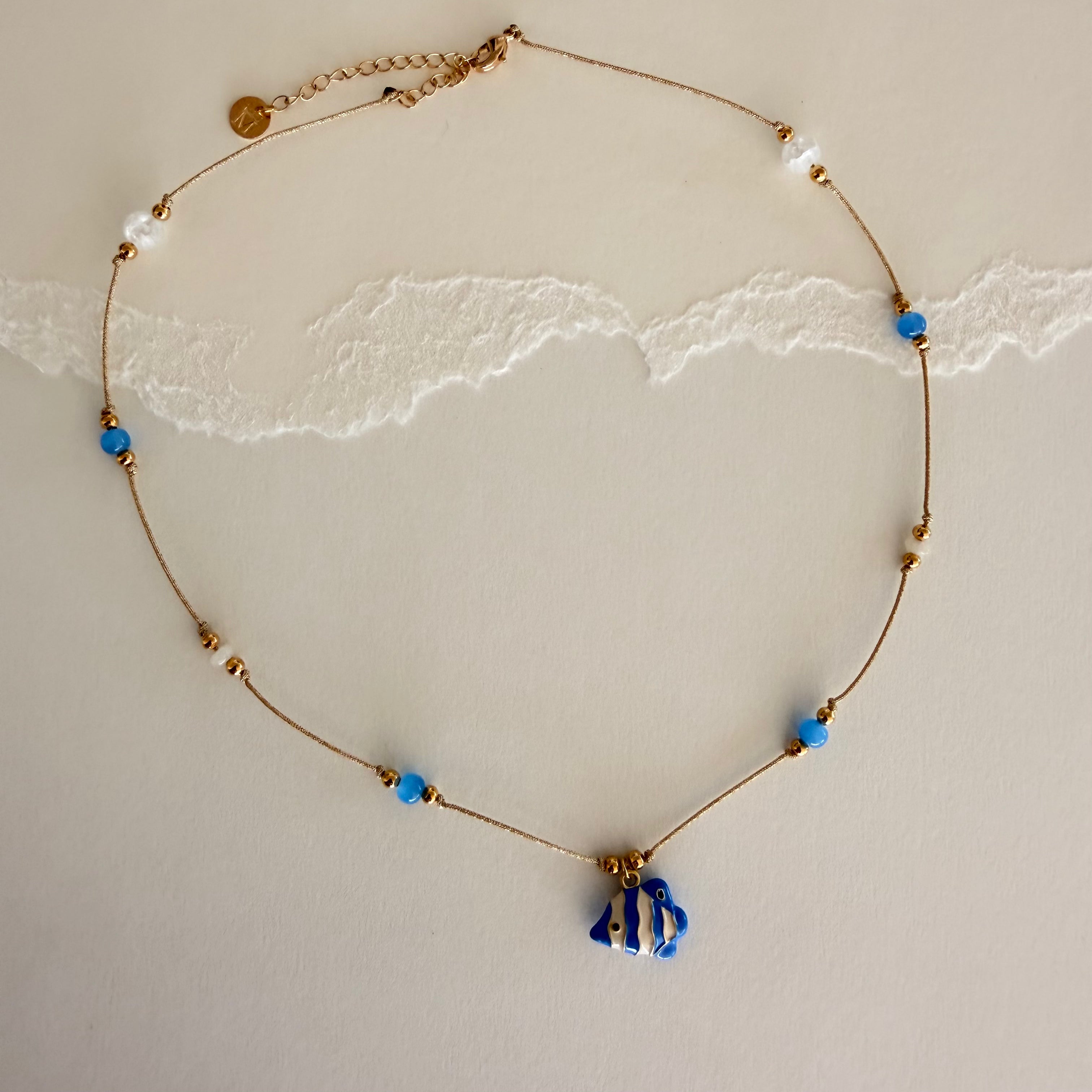 Light Blue Fish Necklace