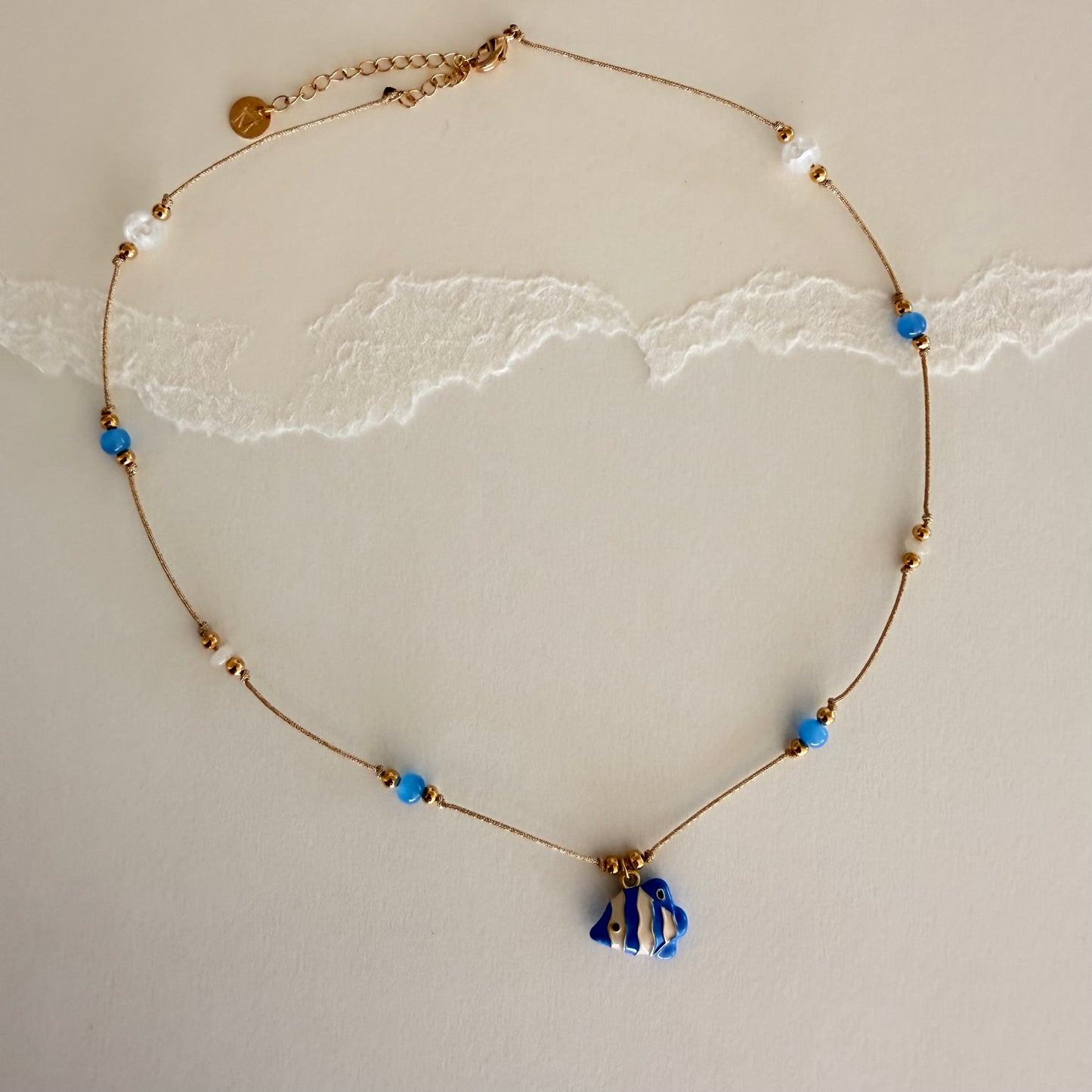 Light Blue Fish Necklace