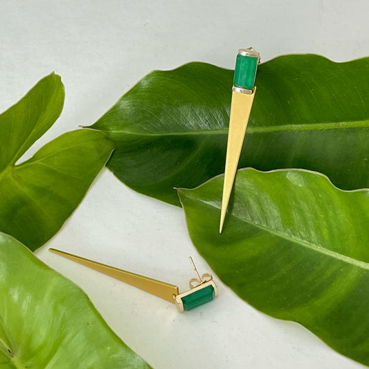 Glam Earrings - Green/Pink