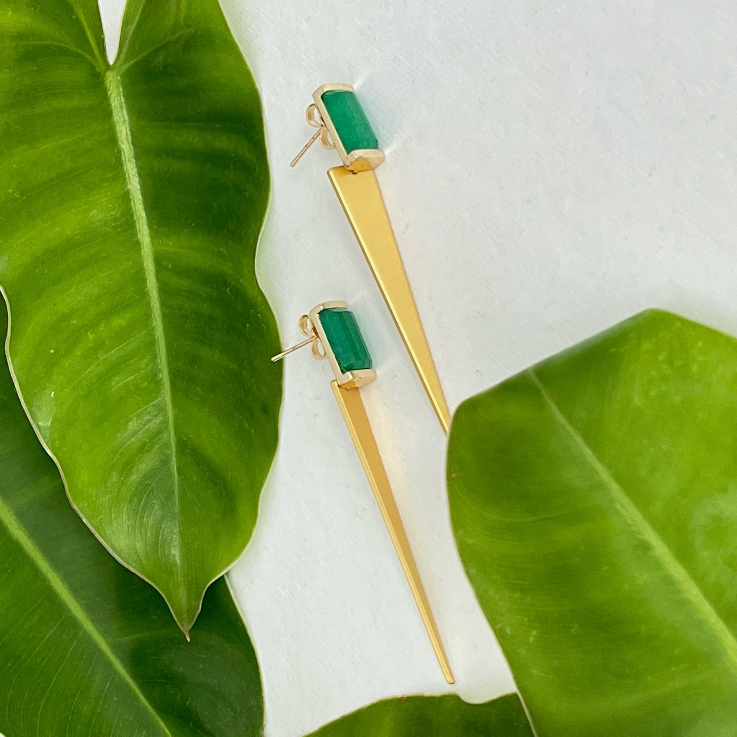 Glam Earrings - Green/Pink