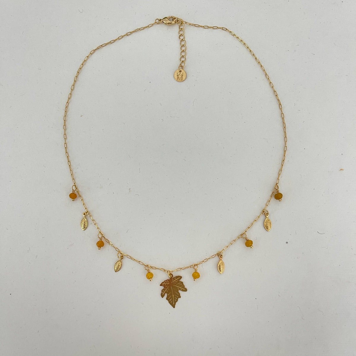 Leaf Necklace - Yellow