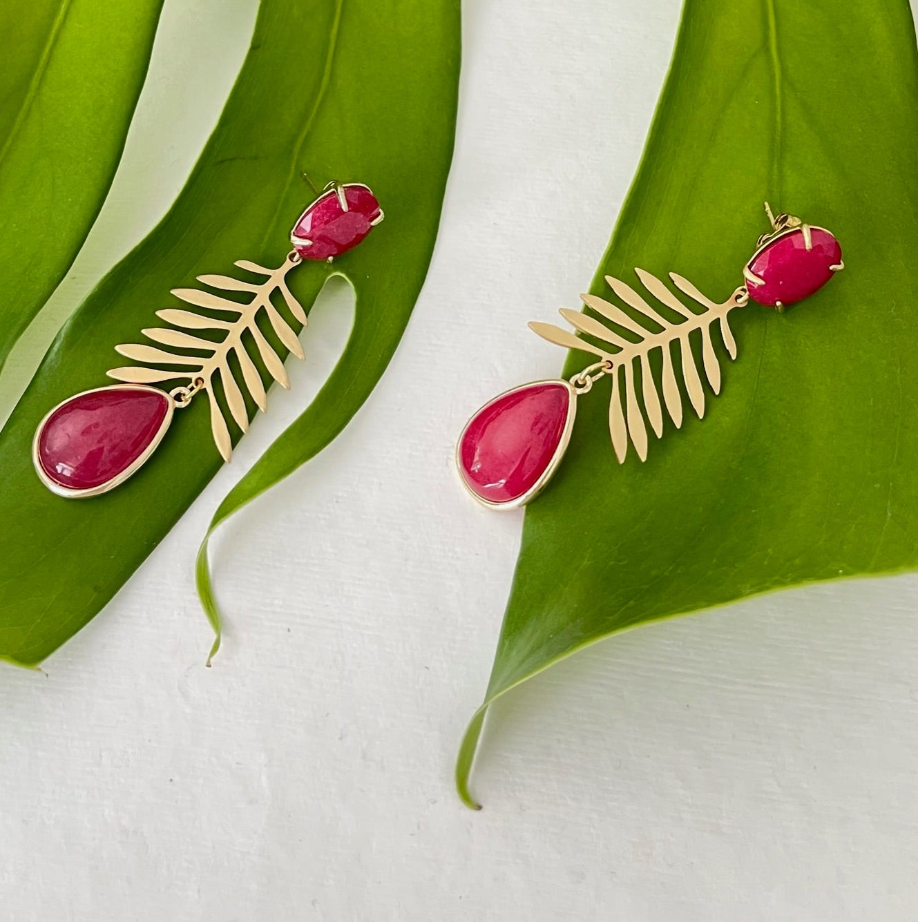Oasis Earrings - Red
