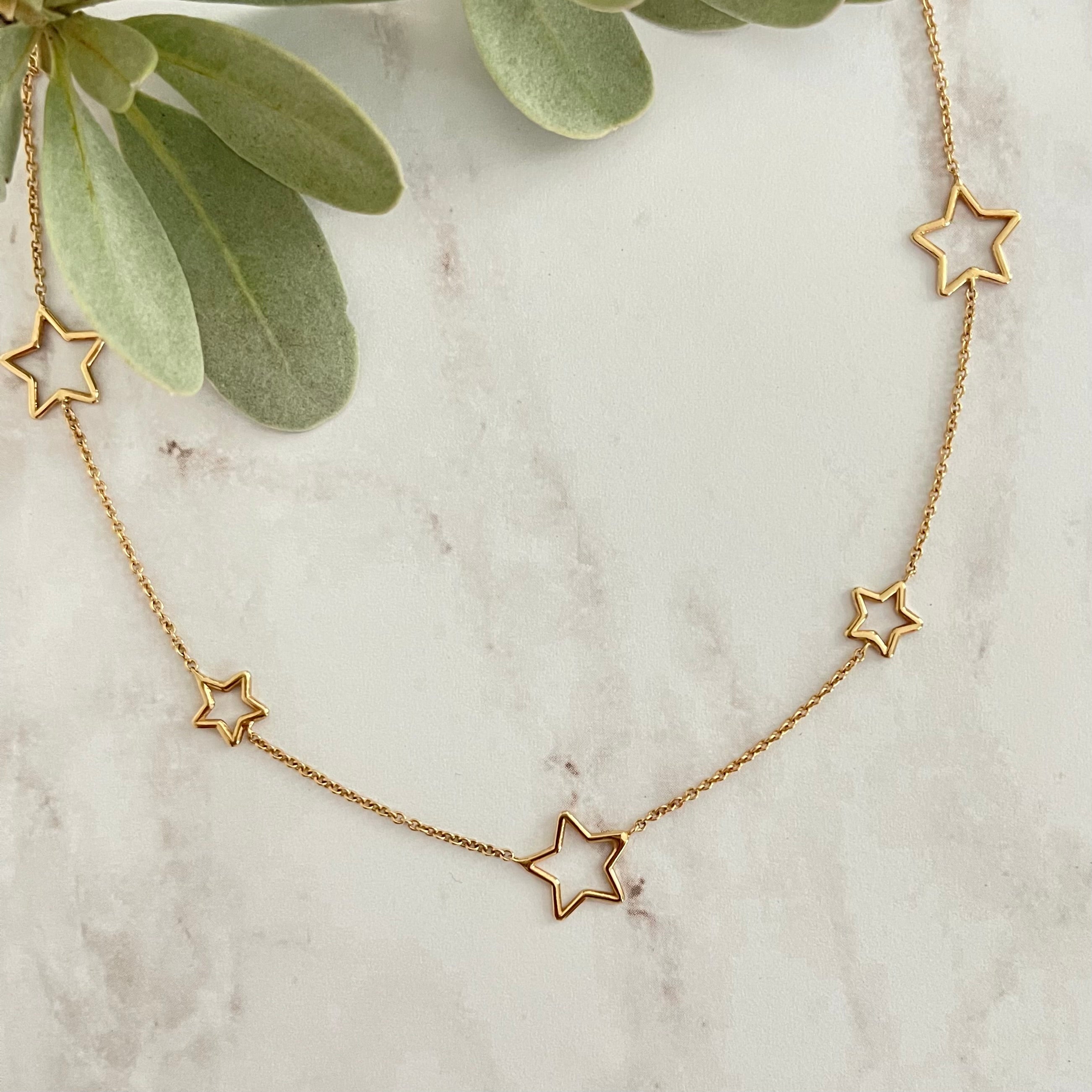 Gold Stars Necklace