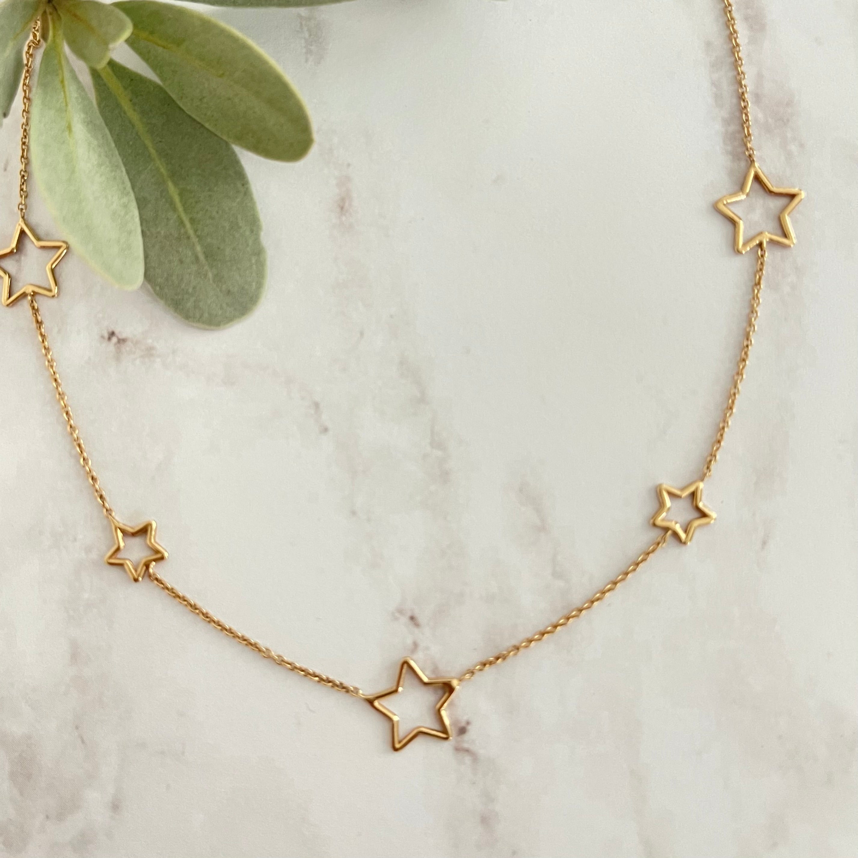 Gold Stars Necklace